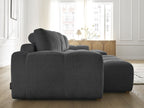 Anakin - Canapé Panoramique Fixe - Tissu Texturé - 3 Coussins