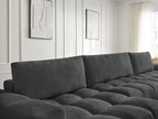 Anakin - Canapé Panoramique Fixe - Tissu Texturé - 3 Coussins