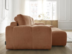 Anakin - Canapé Panoramique Fixe - Tissu Texturé - 3 Coussins