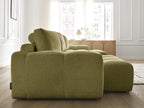 Anakin - Canapé Panoramique Fixe - Tissu Texturé - 3 Coussins