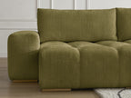 Anakin - Canapé Panoramique Fixe - Tissu Texturé - 3 Coussins