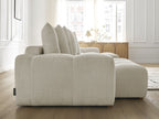Anakin - Canapé Panoramique Fixe - Tissu Texturé - 10 Coussins