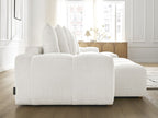 Anakin - Canapé Panoramique Fixe - Tissu Texturé - 10 Coussins