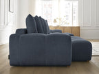 Anakin - Canapé Panoramique Fixe - Tissu Texturé - 10 Coussins