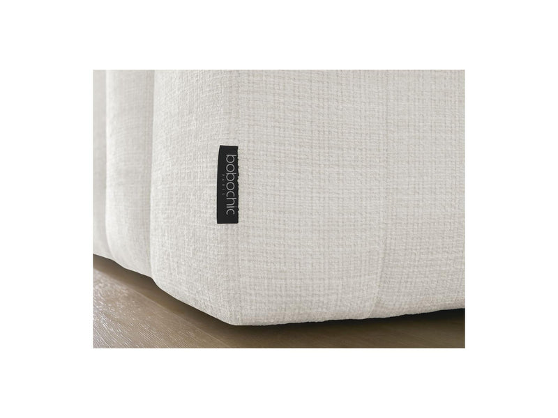 Anakin - Canapé Droit Fixe 3 Places - Tissu Texturé - 2 Coussins