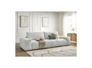 Anakin - Canapé Droit Fixe 3 Places - Tissu Texturé - 2 Coussins