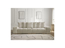 Anakin - Canapé Droit Fixe 3 Places - Tissu Texturé - 6 Coussins