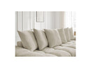 Anakin - Canapé Droit Fixe 3 Places - Tissu Texturé - 6 Coussins