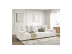 Anakin - Fixed Straight 3-Seater Sofa - Textured Fabric - 6 Cushions