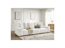 Anakin - Canapé Droit Fixe 3 Places - Tissu Texturé - 6 Coussins