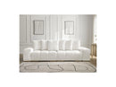 Anakin - Canapé Droit Fixe 3 Places - Tissu Texturé - 6 Coussins