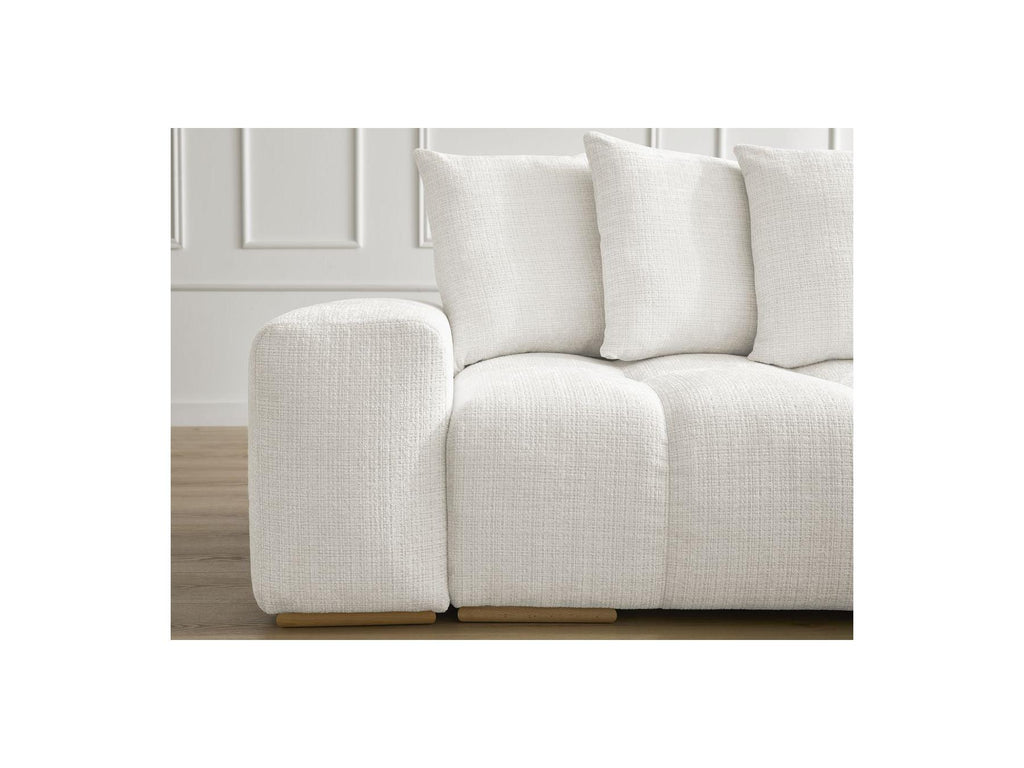 Anakin - Fixed Straight 3-Seater Sofa - Textured Fabric - 6 Cushions