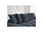 Anakin - Fixed Straight 3-Seater Sofa - Textured Fabric - 6 Cushions