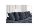 Anakin - Canapé Droit Fixe 3 Places - Tissu Texturé - 6 Coussins