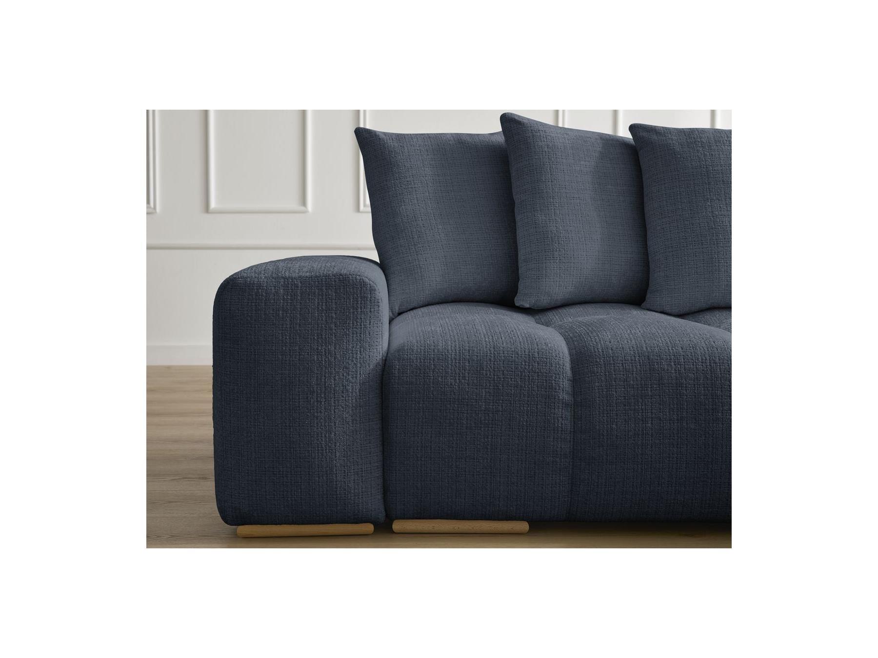 Anakin - Fixed Straight 3-Seater Sofa - Textured Fabric - 6 Cushions