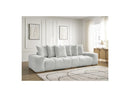 Anakin - Canapé Droit Fixe 3 Places - Tissu Texturé - 6 Coussins