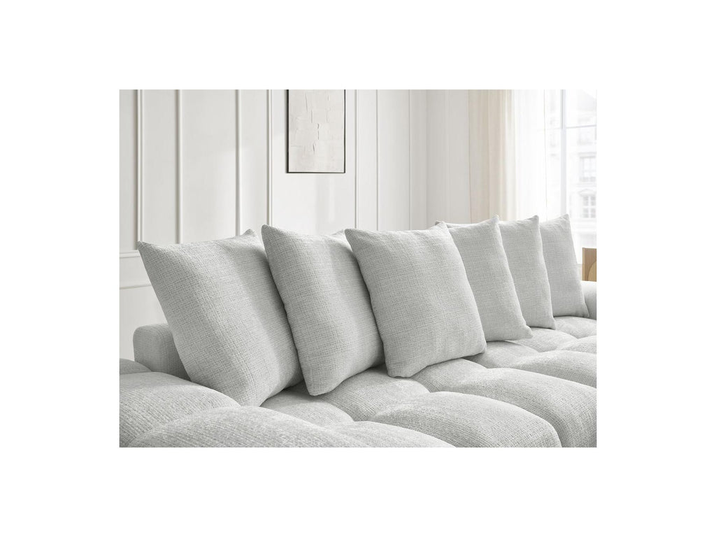 Anakin - Fixed Straight 3-Seater Sofa - Textured Fabric - 6 Cushions