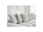 Anakin - Fixed Straight 3-Seater Sofa - Textured Fabric - 6 Cushions