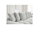 Anakin - Canapé Droit Fixe 3 Places - Tissu Texturé - 6 Coussins