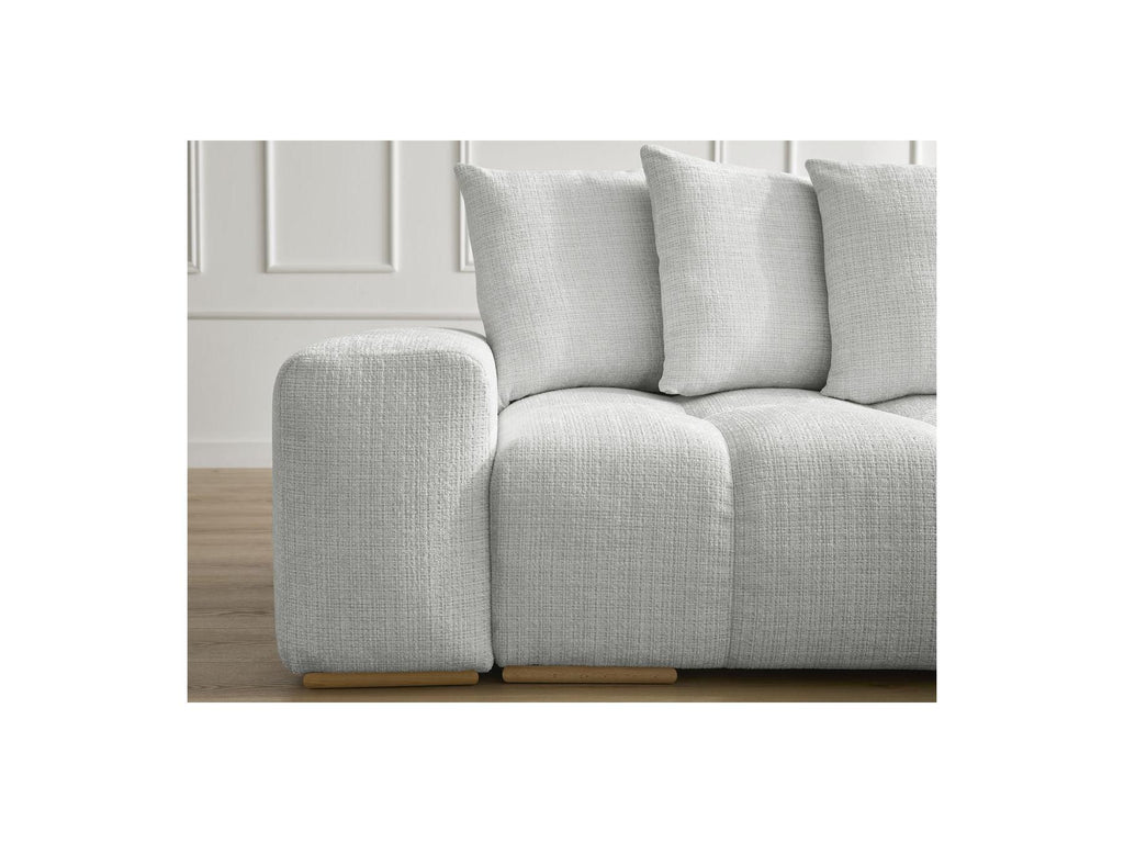 Anakin - Fixed Straight 3-Seater Sofa - Textured Fabric - 6 Cushions