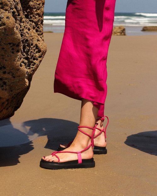Sandalias Kay Plataforma - Fucsia