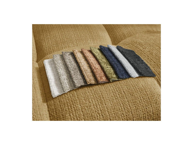 Anakin - Canapé Droit Fixe 3 Places - Tissu Texturé - 6 Coussins
