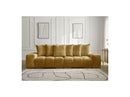 Anakin - Canapé Droit Fixe 3 Places - Tissu Texturé - 6 Coussins
