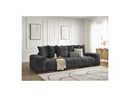 Anakin - Canapé Droit Fixe 3 Places - Tissu Texturé - 6 Coussins