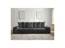 Anakin - Canapé Droit Fixe 3 Places - Tissu Texturé - 6 Coussins