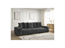 Anakin - Canapé Droit Fixe 3 Places - Tissu Texturé - 6 Coussins