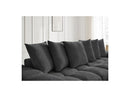 Anakin - Canapé Droit Fixe 3 Places - Tissu Texturé - 6 Coussins