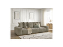 Anakin - Canapé Droit Fixe 3 Places - Tissu Texturé - 6 Coussins