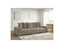 Anakin - Canapé Droit Fixe 3 Places - Tissu Texturé - 6 Coussins