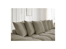 Anakin - Canapé Droit Fixe 3 Places - Tissu Texturé - 6 Coussins