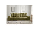 Anakin - Canapé Droit Fixe 3 Places - Tissu Texturé - 6 Coussins