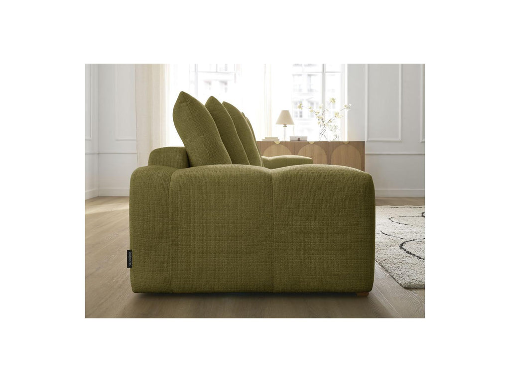 Anakin - Fixed Straight 3-Seater Sofa - Textured Fabric - 6 Cushions