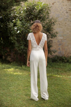 Roxane Satin Trousers - White