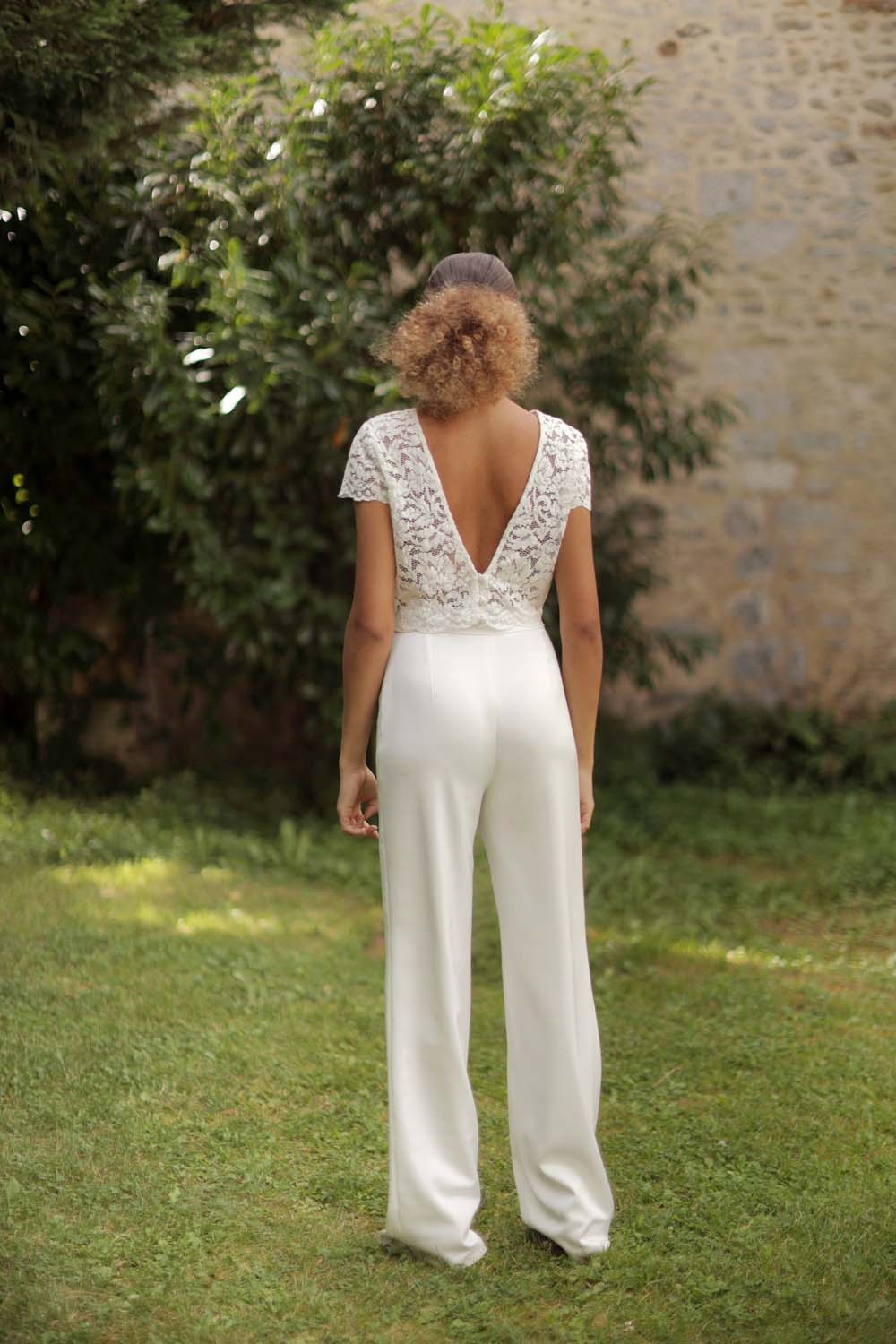 Roxane Satin Trousers - White