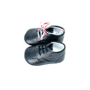 Chaussons Bébé Souples Antidérapants Mini-Adonis - Cuir Bleu Marine - Mixte