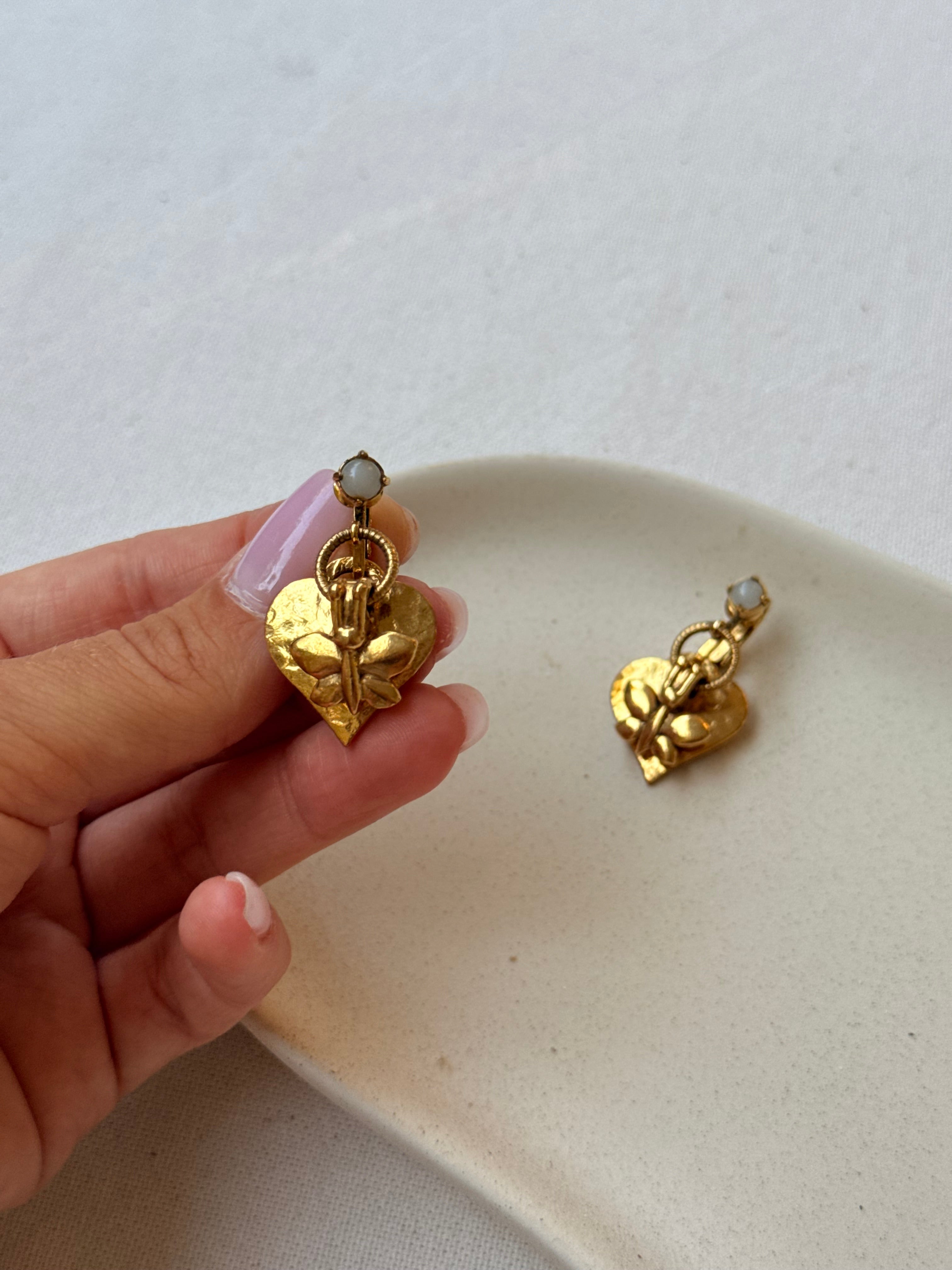 Zoé Coste Vintage Earrings - Gold-Tone Drop