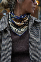 Georgia Navy Pattern Scarf