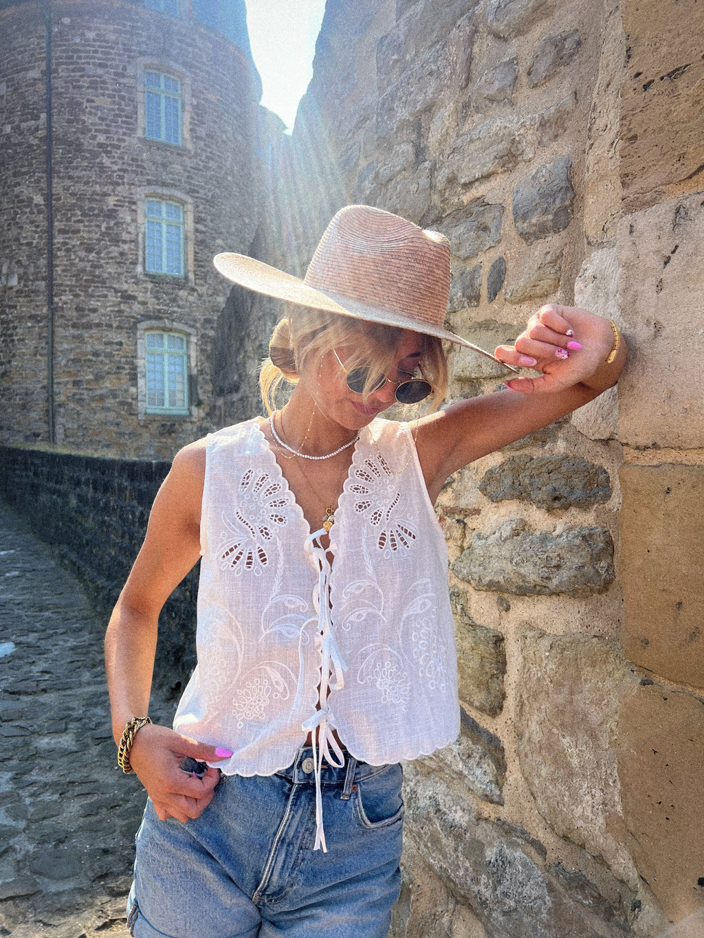 Blouse Brodée Eloise - Blanche