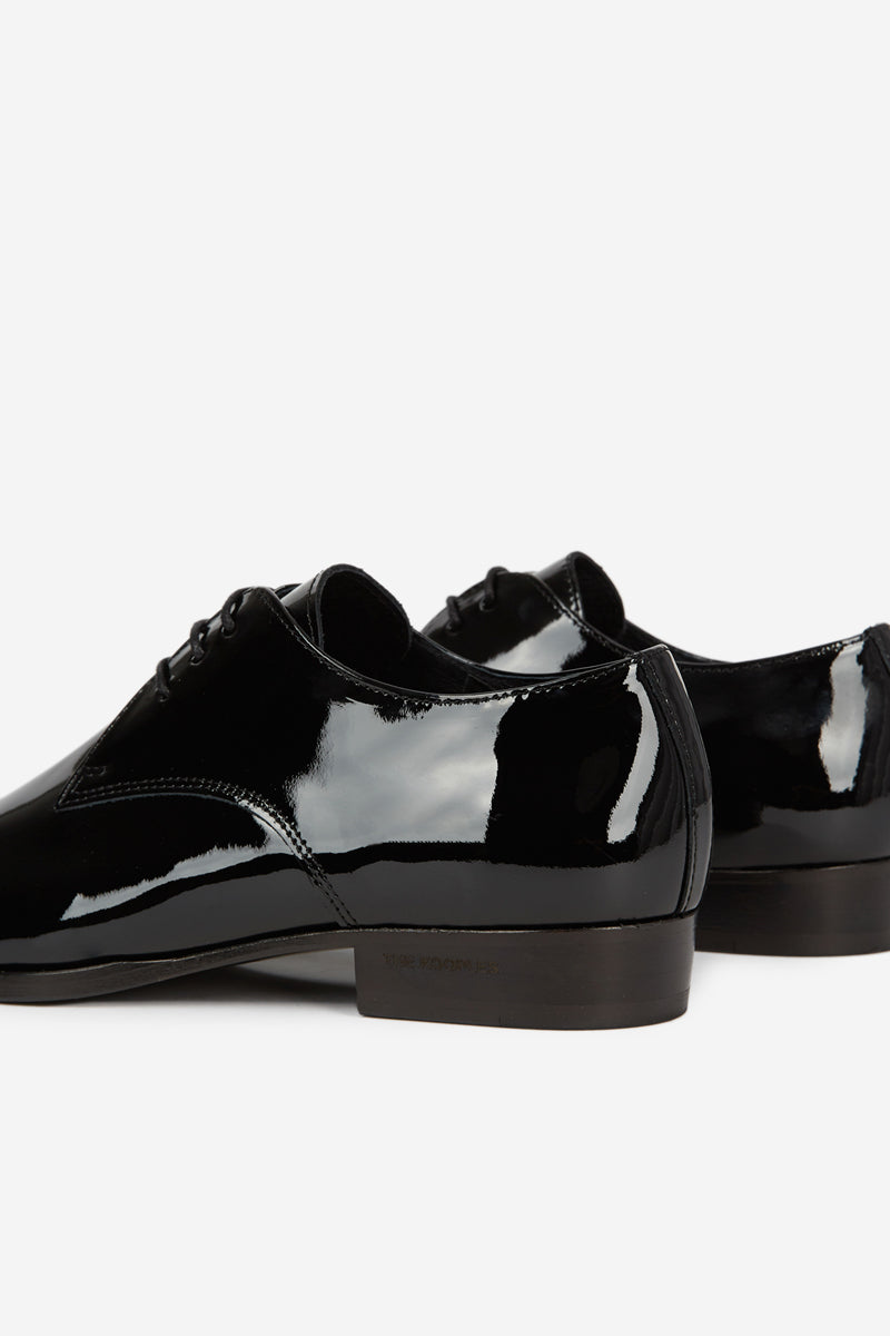 The Kooples - Derbys En Cuir Verni Noir - Femme