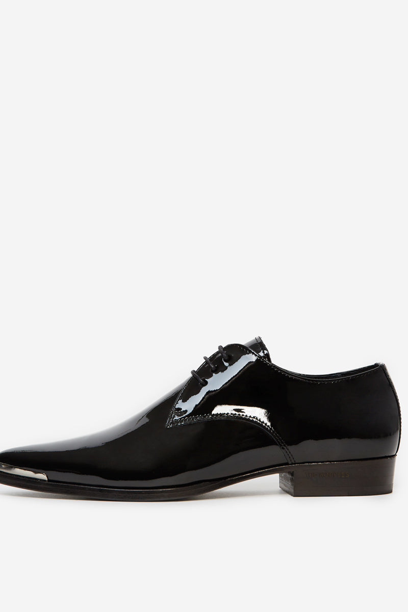 The Kooples - Derbys En Cuir Verni Noir - Femme