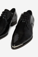 Derbys En Cuir Verni Noir - Femme