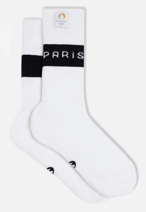 Lucas Blanc Paris 2024 - Chaussettes Mi-Hautes En Coton