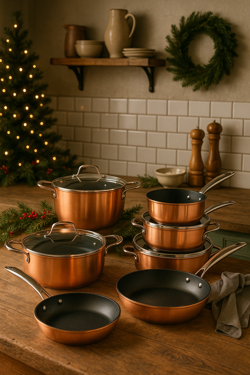 Batterie De Cuisine 9 Pièces - Cuivre