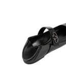 Ballerines Valentino Garavani Leather Locker - Black - Femme