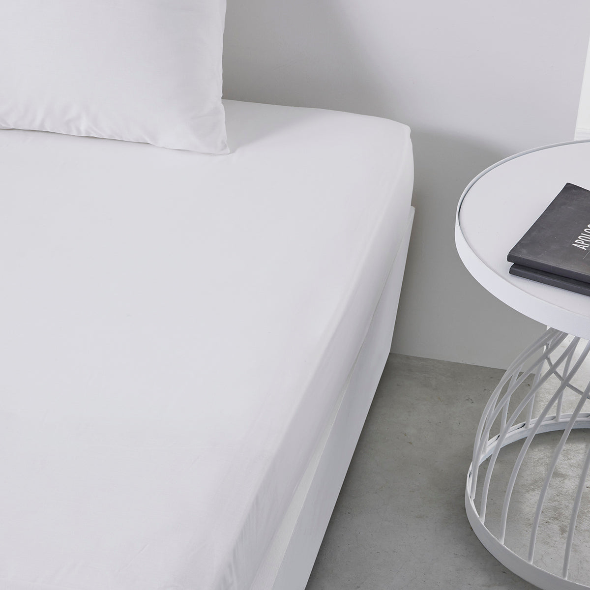 Permanent Uni Essential - Drap Housse - Craie