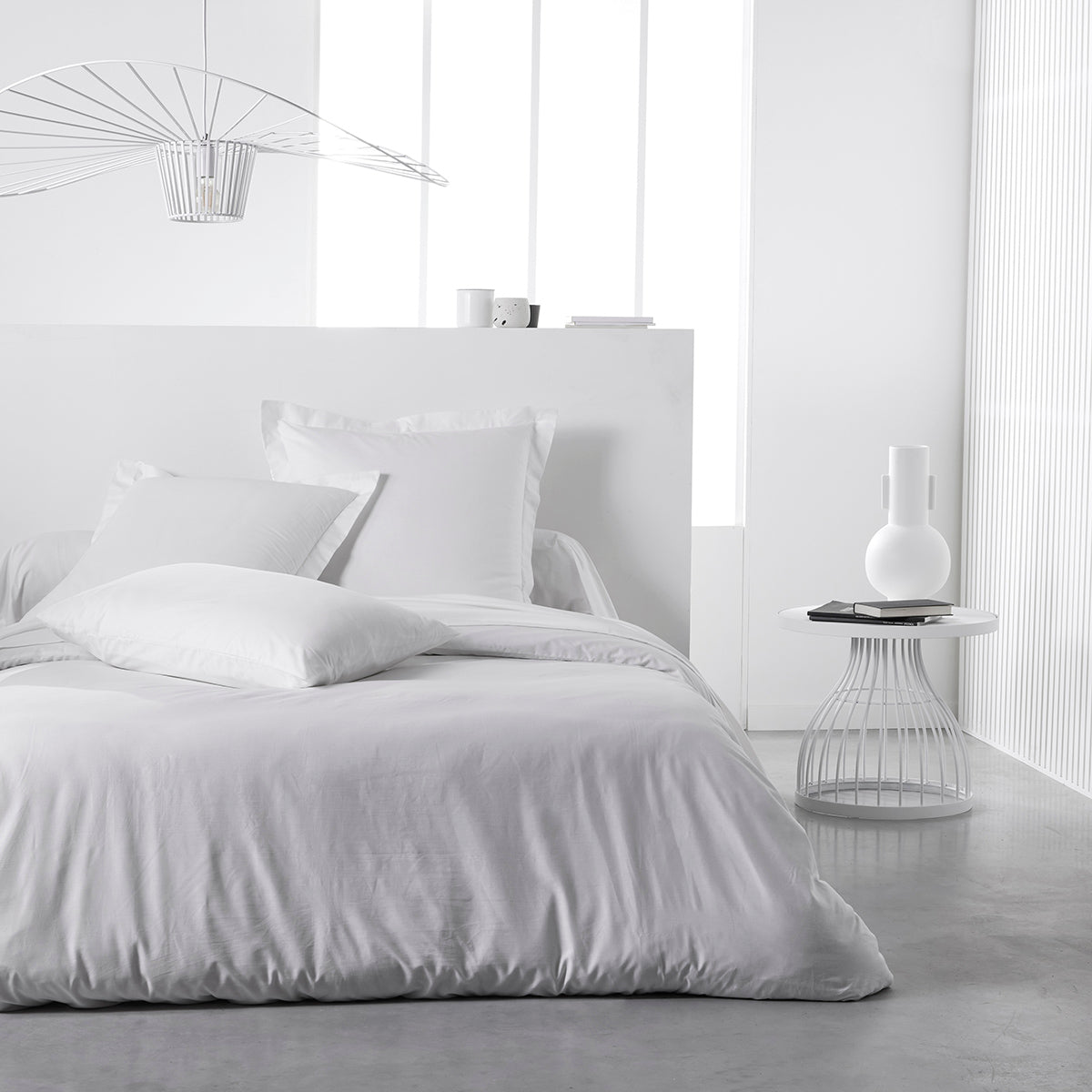 Permanent Uni Essential - Drap Housse - Craie